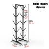 WDJBPSH Floor Boxing Glove Storage Rack, Rolling Commercial Organizer for Home/Fitness Club Storing/Kickboxing Gym, Steel Fitness Tools Stand with Double Sided Hooks(Hold 10 Pair) view 2