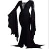 LUYANA Women's Halloween Costume Long Dress Gothic Witch Party Maxi Dress Black 2XL view 1