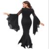 LUYANA Women's Halloween Costume Long Dress Gothic Witch Party Maxi Dress Black 2XL view 4