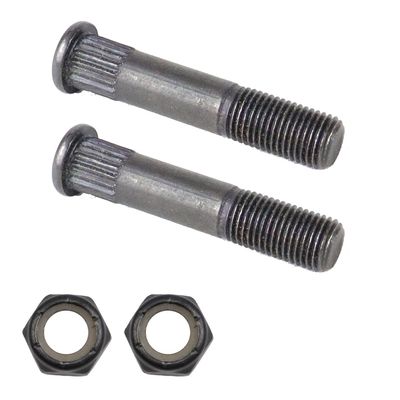 Replacement Skateboard Truck Kingpin and Nut 50mm Black Pound in 2-Pack