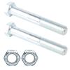 Replacement Longboard Truck Kingpin and Nut 64mm Silver Floating 2-Pack view 1