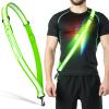 LED Reflective Belt Sash, High Visibility Safety Rechargeable Running Gear for Men, Women & Night Dog Walking (Colorful lights) view 1