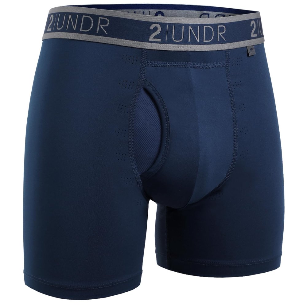2UNDR Men's Sport Shift 6" Boxer Brief (Azul, Large)