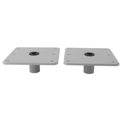 Sunicon 2Pcs Boat Seat Pedestals, 7 x 7 Professional Aluminum Alloy High Strength Boat Seat Base Plate Marine Boat Seat Mount Heavy Duty Boat Seat Pedestals for Boat Seat Post
