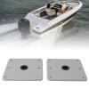 Sunicon 2Pcs Boat Seat Pedestals, 7 x 7 Professional Aluminum Alloy High Strength Boat Seat Base Plate Marine Boat Seat Mount Heavy Duty Boat Seat Pedestals for Boat Seat Post view 3