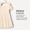 Amazon Essentials x Sofia Grainge Baby Girls' Embroidered Knit Dress, Ivory, 3-6 Months view 3