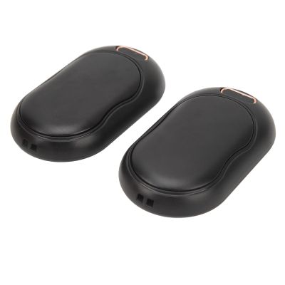 USB Rechargeable Hand Warmer Double Sided Quick Heating Portable Pocket Heater for Winter Sports Camping Hiking Metal Alloy Pack of 2