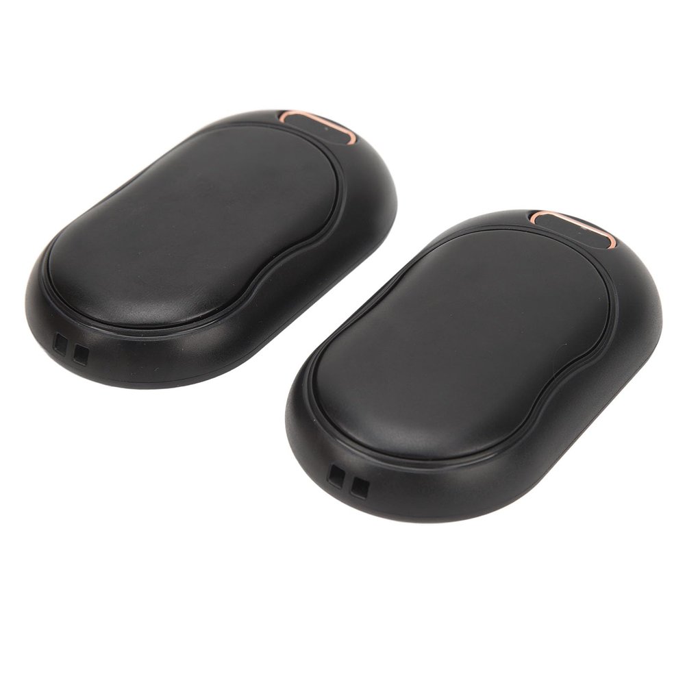 USB Rechargeable Hand Warmer Double Sided Quick Heating Portable Pocket Heater for Winter Sports Camping Hiking Metal Alloy Pack of 2