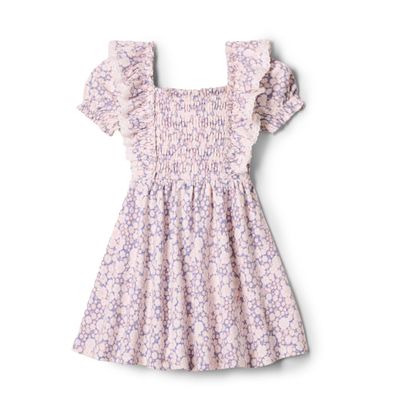 Amazon Essentials x Sofia Grainge Baby Girls' Embroidered Knit Dress, Blue Ivory Delicate Floral, 3-6 Months