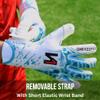 ONEKEEPER Iconic Blue Professional-Level Goalkeeper Glove for Kids & Youth & Adults | GK Soccer Goalie Gloves | 3.5 mm Contact Latex | Roll Negative Cut | Snug Fit | Removable Strap (Blue, 10) view 2