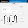 Sandbaggy Commercial Loop Wave Bike Racks - Anti-Theft Design - In Ground, Apartments, Sidewalks, Industrial (2, Black, 5 Loop - 7 Bike Capacity) view 2