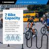 Sandbaggy Commercial Loop Wave Bike Racks - Anti-Theft Design - In Ground, Apartments, Sidewalks, Industrial (2, Black, 5 Loop - 7 Bike Capacity) view 4