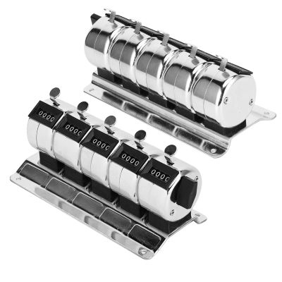 Mechanical 4Digit Metal Manual Clicker Counter for Counting Airdrome People, Stainless Steel Tally Hardware Tools
