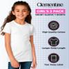 Clementine Big Girls' Everyday Crew Neck Tee Shirt Assorted 3 Pack, Midnight Navy/Midnight Navy/Grey,Small view 2