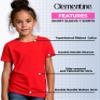 Clementine Big Girls' Everyday Crew Neck Tee Shirt Assorted 3 Pack, Midnight Navy/Midnight Navy/Grey,Small view 4