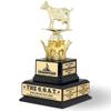 Large Custom Goat Trophy-G.O.A.T.-Greatest of All Time Funny Trophy-Traveling Perpetual Award-Personalized Engraved Plate-Appreciation Gift-Golf Scramble,Cornhole Competition(Large Custom G.O.A.T.) view 1