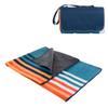 Picnic TIME Outdoor Picnic Blanket Tote, 59"x51" Foldable Beach & Camping Blanket with Soft Fleece, Water-Resistant Bottom, Adjustable Strap & Zippered Pocket (Marine Stripe) view 1