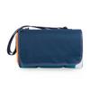 Picnic TIME Outdoor Picnic Blanket Tote, 59"x51" Foldable Beach & Camping Blanket with Soft Fleece, Water-Resistant Bottom, Adjustable Strap & Zippered Pocket (Marine Stripe) view 2