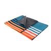 Picnic TIME Outdoor Picnic Blanket Tote, 59"x51" Foldable Beach & Camping Blanket with Soft Fleece, Water-Resistant Bottom, Adjustable Strap & Zippered Pocket (Marine Stripe) view 3