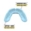 2 Pack Nxtrnd Rush Dual Layer Mouthguard, Custom Fit Sports Mouthpiece for Football, Boxing, MMA, Basketball, Hockey, Lacrosse, Youth & Adult (Columbia Blue) view 3