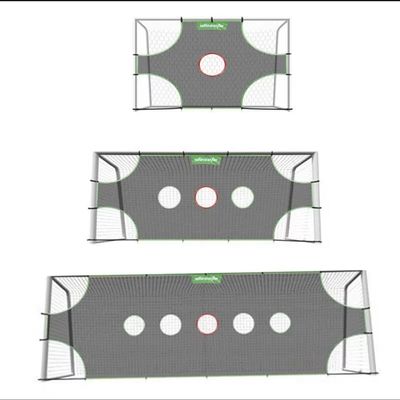 Soccer Goal Target Football Accuracy Training Net with Scoring Portable Shooting Goal S Practice Shooting & Goal Shots. Soccer Goal Frame not Included. (5 Holes, 8 x 24)