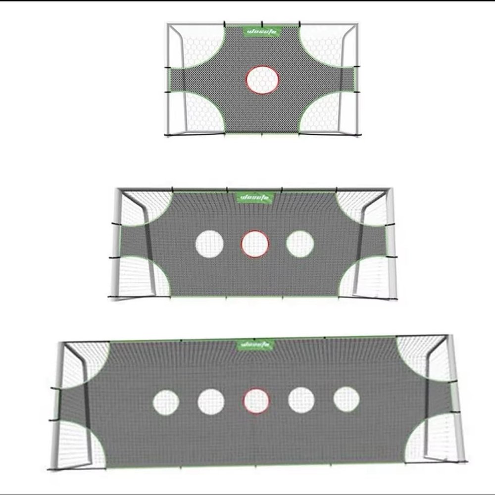 Soccer Goal Target Football Accuracy Training Net with Scoring Portable Shooting Goal S Practice Shooting & Goal Shots. Soccer Goal Frame not Included. (5 Holes, 8 x 24)