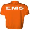 EMS Polo in Safety Orange with White/Reflective Design, Performance Polo w/Moisture Wicking Technology view 2