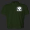EMS Polo in Safety Green with Silver/Reflective Design, Performance Polo w/Moisture Wicking Technology view 3