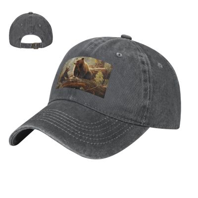 Baseball Cap Cowboy Dad Hat Cute Bears Play in The Tree Hat Golf Baseball Hat for Men Women Adjustable Trucker Hat Deep Heather