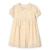 Amazon Essentials x Sofia Grainge Toddler Girls' Cotton Sateen Dress with Collar, Light Yellow Ivory Delicate Floral, 3T view 1