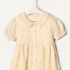Amazon Essentials x Sofia Grainge Toddler Girls' Cotton Sateen Dress with Collar, Light Yellow Ivory Delicate Floral, 3T view 3