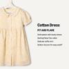 Amazon Essentials x Sofia Grainge Toddler Girls' Cotton Sateen Dress with Collar, Light Yellow Ivory Delicate Floral, 3T view 4