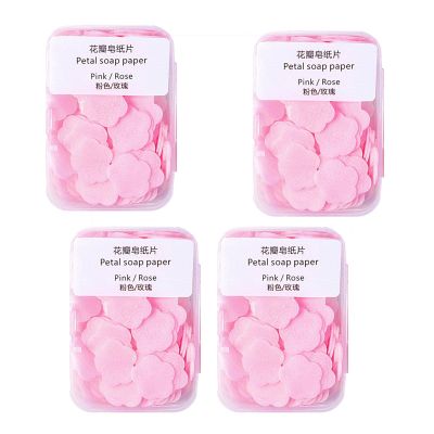 NineFit Basics 400x Soap Paper Sheets, Disposable Paper Soap Sheets Foaming Paper Soap for Traveling Outdoor Camping Hiking, Pink