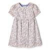 Amazon Essentials x Sofia Grainge Baby Girls' Cotton Sateen Dress with Collar, Blue Ivory Delicate Floral, Newborn view 1