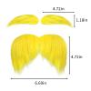 Pirekul Yellow Mustache and Eyebrows, Yellow Fake Mustache for Halloween Cosplay Costume Accessories Funny Halloween Party Favors Men Women view 3
