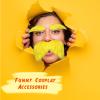 Pirekul Yellow Mustache and Eyebrows, Yellow Fake Mustache for Halloween Cosplay Costume Accessories Funny Halloween Party Favors Men Women view 4