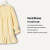 Amazon Essentials x Sofia Grainge Toddler Girls' Longsleeve Corduroy Dress, Butter Yellow, 3T view 3