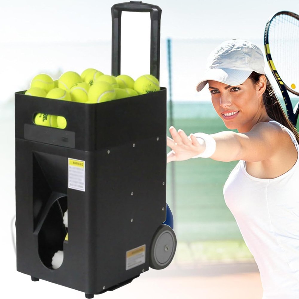 ZYLDDS Portable Tennis Ball Machine,High-Capacity, Remote-Controlled Tennis Pitching Machine,Automatic Ball Launcher Tennis Practice Equipment,for Coaches, Clubs
