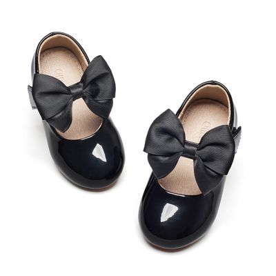 Otter MOMO Toddler Flower Girls Dress Shoes Mary Jane Party Flats Black 13