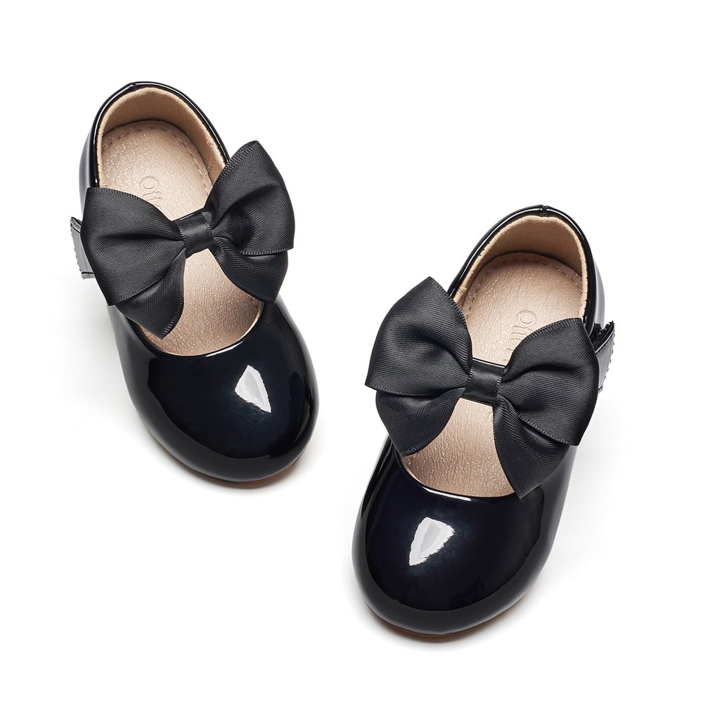 Otter MOMO Toddler Flower Girls Dress Shoes Mary Jane Party Flats Black 13