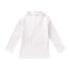 Kids Toddler Baby Girls Lettuce Trim Mock Turtleneck Long Sleeve Slim Fit Ribbed Knit Tee Shirt Tops (White, 5-6 Years) view 2