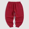 ZAFUL Men's Fleece C'est LA Vie Paris Letter Printed Jogger Drawstring Sweatpants Beam Feet Pants A-red view 3