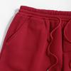 ZAFUL Men's Fleece C'est LA Vie Paris Letter Printed Jogger Drawstring Sweatpants Beam Feet Pants A-red view 4