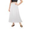 Girstunm 2 Pieces Women's Half Slips Satin Long Dress Petticoat Bottom Skirt Extenders Anti-Static Long Underskirt 31'' White & Champagne Medium view 2