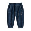 BILIKEYU Toddler Little Boys Cargo Pants Elastic Waist Workout Jogger Athletic Pants Outdoor (Navy, 4-5 Years) view 1