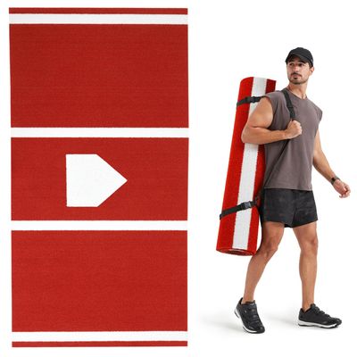 GSK Baseball Hitting Mat 3.8FT 10FT Training Equipment Artifical Turf Softball Pitching Mat Backyard Adult Kids Batter's Box Practice Thickened Baseball Pad Batting Cage Portable Turf Roll