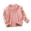 Kids Polka Dot Shirt Toddler Girls Long Sleeve Ruffle Top Girls Shirts Ribbed Blouse Fall Baby Girl (PK2, 5-6 Years) view 1