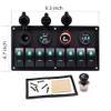 8 Gang Marine Boat Switch Panel Waterproof Dual QC3.0 Car USB Port Socket LED Digital Voltmeter 12V 24V DC Rocker Switch Panel with Fuse Holder for Truck Jeep RV (Green) view 3