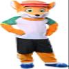 Orange Little Fox Mascot Costume Adult Size for Men & Women with Built-in Fan Inside the Head