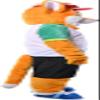Orange Little Fox Mascot Costume Adult Size for Men & Women with Built-in Fan Inside the Head view 4